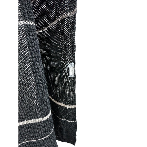 EILEEN FISHER Fine Organic Linen Knit Top Graphite Sz M Org $228 - Picture 4 of 6